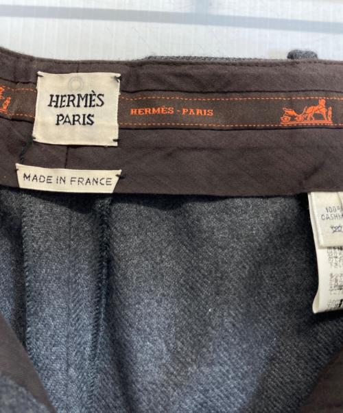 HERMES（エルメス）HERMES (エルメス) カシミヤスラックス グレー サイズ:42の古着・服飾アイテム