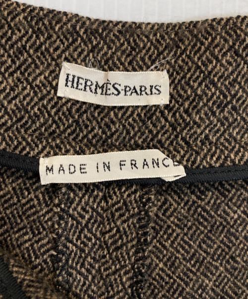 HERMES（エルメス）HERMES (エルメス) 総柄パンツ ブラウン サイズ:40の古着・服飾アイテム
