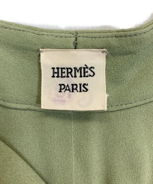 HERMES（エルメス）HERMES (エルメス) シルクスラックス 黄緑 サイズ:40の古着・服飾アイテム