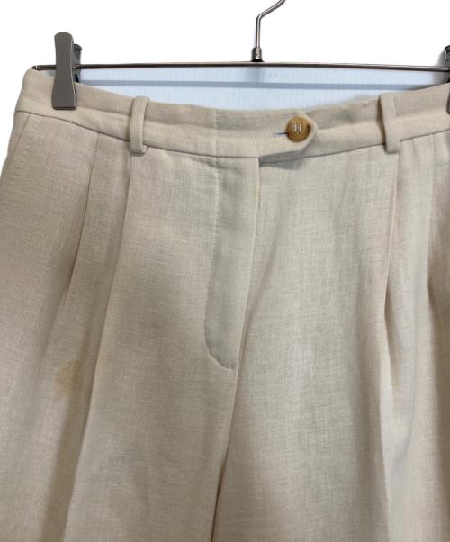 HERMES（エルメス）HERMES (エルメス) リネンパンツ ベージュ サイズ:40の古着・服飾アイテム