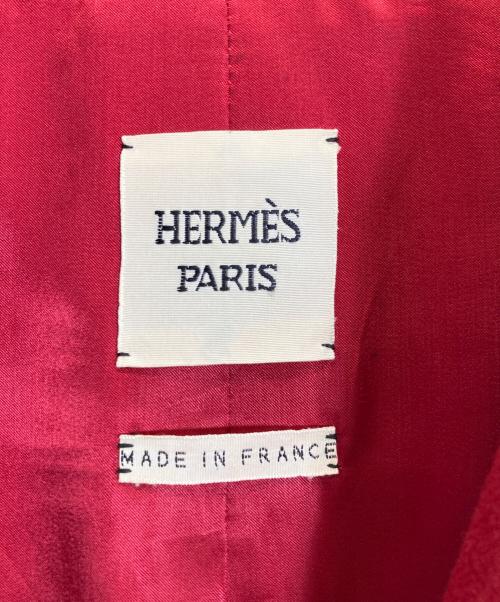 HERMES（エルメス）HERMES (エルメス) テーラードジャケット レッド サイズ:44の古着・服飾アイテム