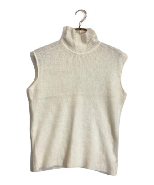 HERMES（エルメス）HERMES (エルメス) カシミヤノースリーブニット ホワイト サイズ:MEの古着・服飾アイテム