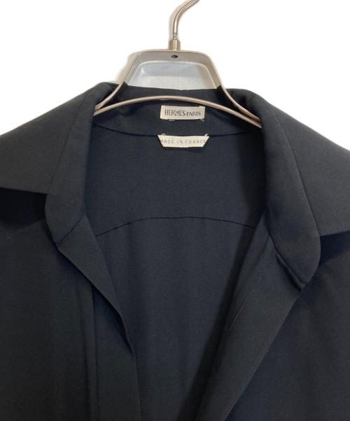 HERMES（エルメス）HERMES (エルメス) ヴァルーズシルクワンピース ブラック サイズ:40の古着・服飾アイテム