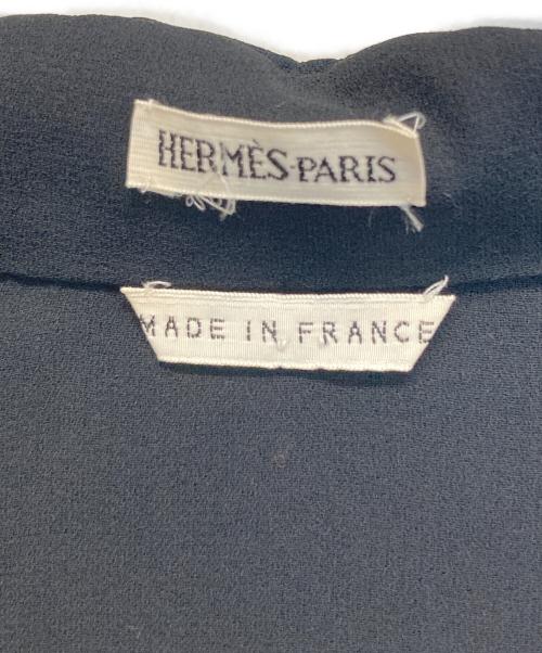 HERMES（エルメス）HERMES (エルメス) ヴァルーズシルクワンピース ブラック サイズ:40の古着・服飾アイテム