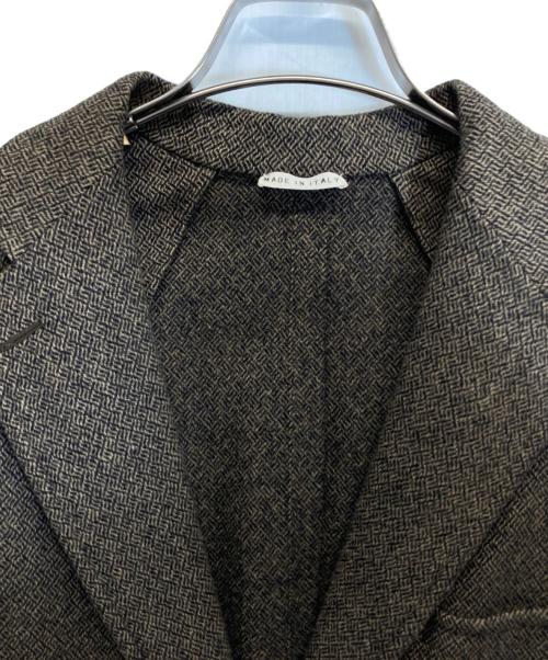 HERMES（エルメス）HERMES (エルメス) カシミヤ混Hボタンテーラードジャケット ブラウン サイズ:38の古着・服飾アイテム