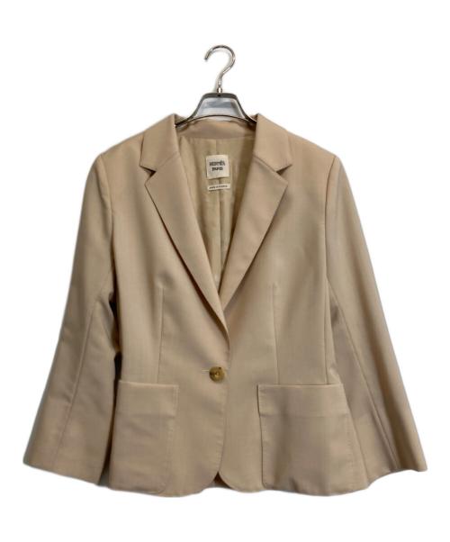 HERMES（エルメス）HERMES (エルメス) テーラードジャケット ベージュ サイズ:44の古着・服飾アイテム