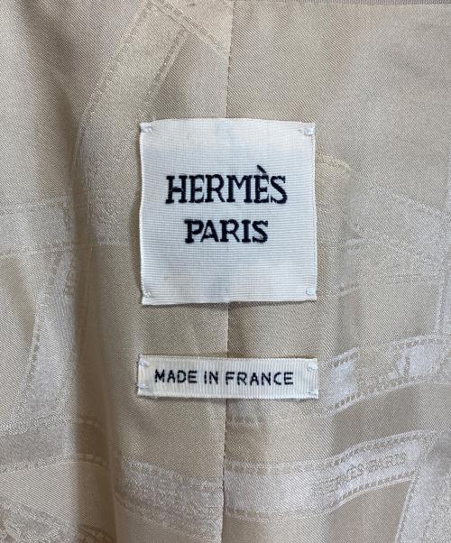 HERMES（エルメス）HERMES (エルメス) テーラードジャケット ベージュ サイズ:44の古着・服飾アイテム