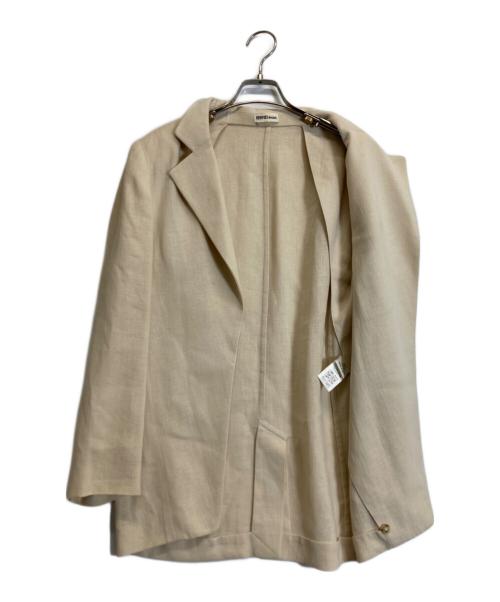 HERMES（エルメス）HERMES (エルメス) Hボタンリネンジャケット ベージュ サイズ:40の古着・服飾アイテム