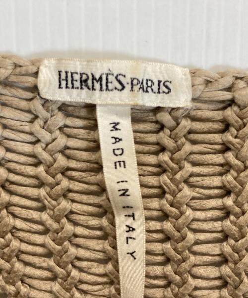 HERMES（エルメス）HERMES (エルメス) コットンローゲージニット ベージュ サイズ:Lの古着・服飾アイテム