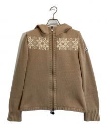 MONCLER（モンクレール）の古着「MAGLIONE TRICOT CARDIGAN」｜ベージュ