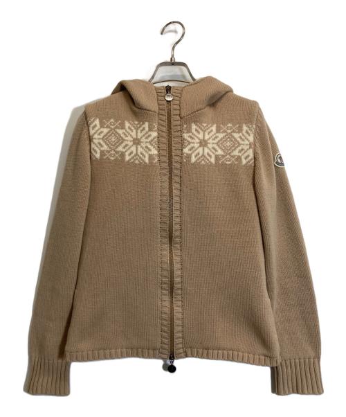 MONCLER（モンクレール）MONCLER (モンクレール) MAGLIONE TRICOT CARDIGAN ベージュ サイズ:Sの古着・服飾アイテム