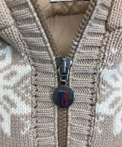 MONCLER（モンクレール）MONCLER (モンクレール) MAGLIONE TRICOT CARDIGAN ベージュ サイズ:Sの古着・服飾アイテム