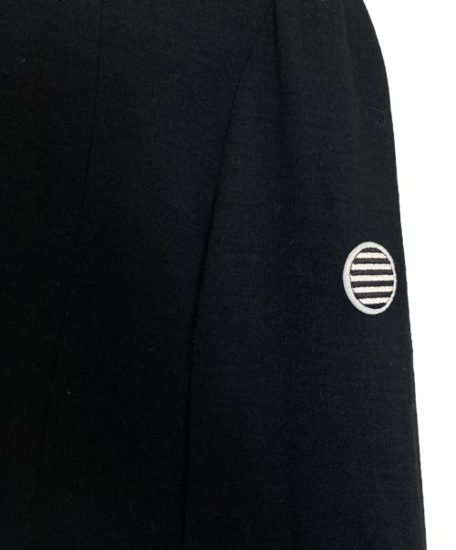 BORDERS at BALCONY（ボーダーズアットバルコニー）BORDERS AT BALCONY (ボーダーズアットバルコニー) パッチ付きフレアスリーブマキシワンピース ブラック サイズ:38の古着・服飾アイテム