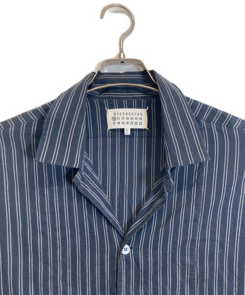Maison Margiela（メゾンマルジェラ）Maison Margiela (メゾンマルジェラ) ストライプシャツ ネイビー サイズ:40の古着・服飾アイテム