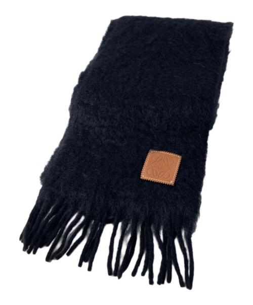 LOEWE（ロエベ）LOEWE (ロエベ) モヘア混マフラー ブラックの古着・服飾アイテム