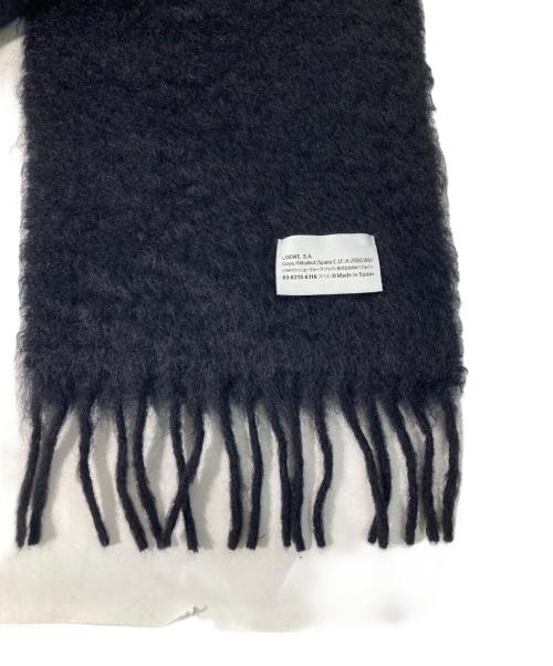 LOEWE（ロエベ）LOEWE (ロエベ) モヘア混マフラー ブラックの古着・服飾アイテム