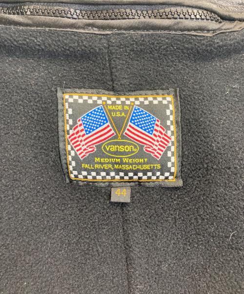 VANSON（バンソン）VANSON (バンソン) シングルライダースジャケット ブラック サイズ:44の古着・服飾アイテム