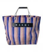 MARNIマルニ）の古着「トライプ トートバッグ」｜ブルー