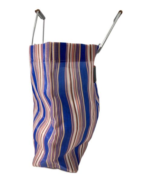 MARNI（マルニ）MARNI (マルニ) トライプ トートバッグ ブルーの古着・服飾アイテム