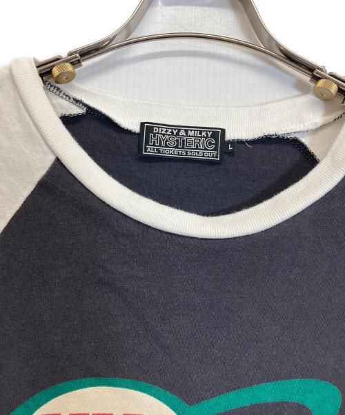 Hysteric Glamour（ヒステリックグラマー）Hysteric Glamour (ヒステリックグラマー) ラグランカットソー グレー サイズ:Lの古着・服飾アイテム