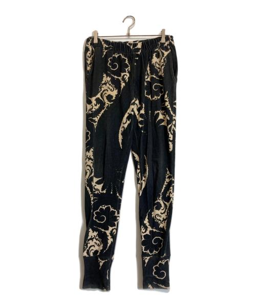 DRIES VAN NOTEN（ドリスヴァンノッテン）DRIES VAN NOTEN (ドリスヴァンノッテン) 総柄スウェットパンツ ブラック サイズ:Sの古着・服飾アイテム