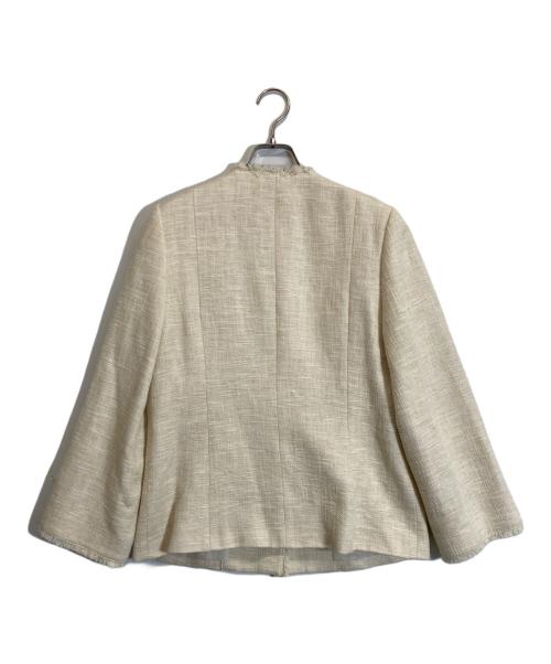 allureville（アルアバイル）allureville (アルアバイル) ツイードジャケット アイボリー サイズ:2の古着・服飾アイテム