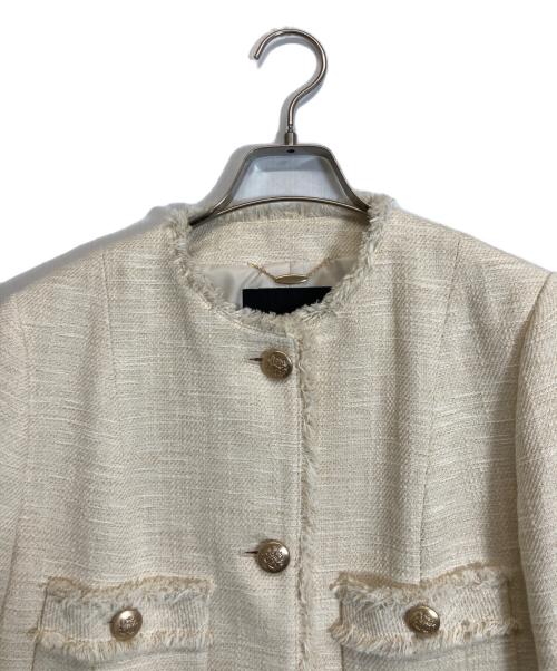 allureville（アルアバイル）allureville (アルアバイル) ツイードジャケット アイボリー サイズ:2の古着・服飾アイテム