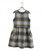 BLUE LABEL CRESTBRIDGEブルーレーベルクレストブリッジ）の古着「ノースリーブワンピース　55J24-253-07」｜グレー