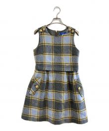 BLUE LABEL CRESTBRIDGE（ブルーレーベルクレストブリッジ）の古着「ノースリーブワンピース　55J24-253-07」｜グレー