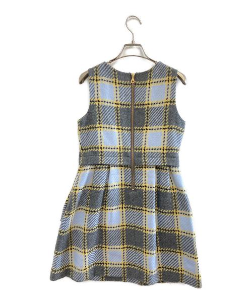 BLUE LABEL CRESTBRIDGE（ブルーレーベルクレストブリッジ）BLUE LABEL CRESTBRIDGE (ブルーレーベルクレストブリッジ) ノースリーブワンピース　55J24-253-07 グレー サイズ:36の古着・服飾アイテム