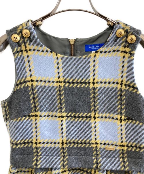BLUE LABEL CRESTBRIDGE（ブルーレーベルクレストブリッジ）BLUE LABEL CRESTBRIDGE (ブルーレーベルクレストブリッジ) ノースリーブワンピース　55J24-253-07 グレー サイズ:36の古着・服飾アイテム