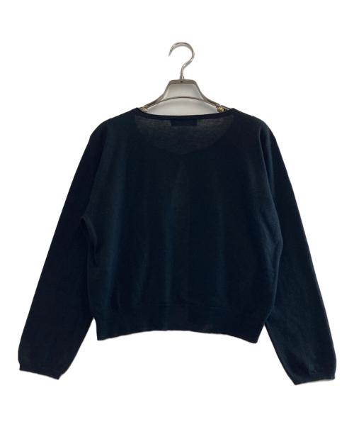 Max Mara Studio（マックスマーラ ストゥディオ）Max Mara Studio (マックスマーラ ストゥディオ) シルク混ニットカーディガン ブラック サイズ:Lの古着・服飾アイテム