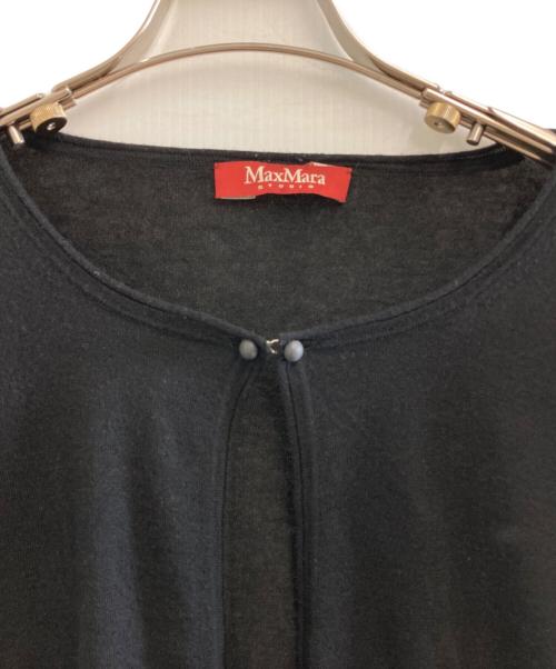 Max Mara Studio（マックスマーラ ストゥディオ）Max Mara Studio (マックスマーラ ストゥディオ) シルク混ニットカーディガン ブラック サイズ:Lの古着・服飾アイテム