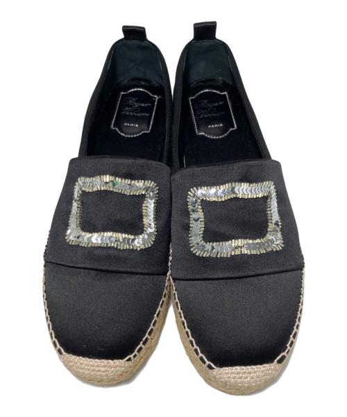 Roger Vivier（ロジェ ヴィヴィエ）Roger Vivier (ロジェ ヴィヴィエ) エスパドリーユ ブラック サイズ:24.5の古着・服飾アイテム