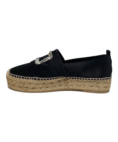 Roger Vivier（ロジェ ヴィヴィエ）Roger Vivier (ロジェ ヴィヴィエ) エスパドリーユ ブラック サイズ:24.5の古着・服飾アイテム