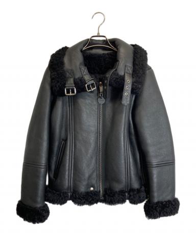中古・古着通販】DIESEL (ディーゼル) ラムレザージャケット ブラック