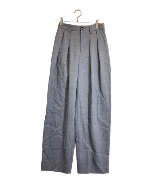 LE CIEL BLEU（ルシェルブルー）LE CIEL BLEU (ルシェルブルー) タックパンツ グレー サイズ:３４の古着・服飾アイテム