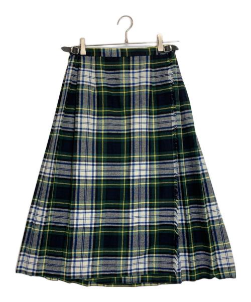 O'NEIL OF DUBLIN（オニールオブダブリン）O'NEIL OF DUBLIN (オニールオブダブリン) キルトスカート グリーン サイズ:38の古着・服飾アイテム