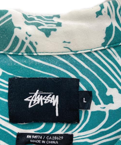 stussy（ステューシー）stussy (ステューシー) アロハシャツ グリーン サイズ:Lの古着・服飾アイテム