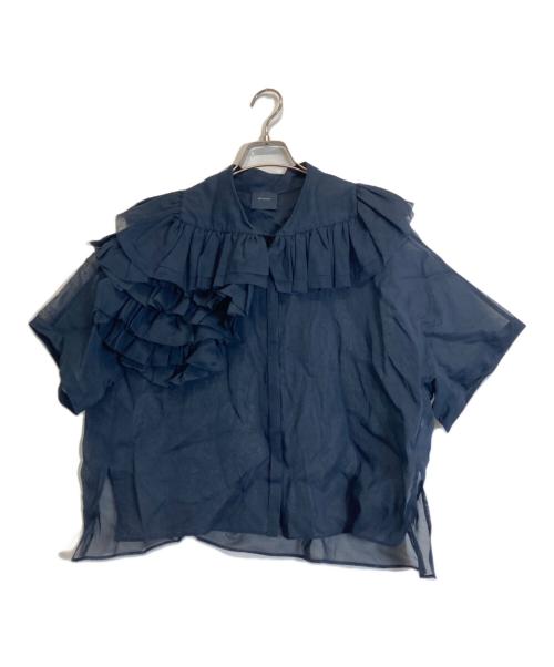 shirocon（シロコン）shirocon (シロコン) yori (ヨリ) ブラウス ネイビー サイズ:36の古着・服飾アイテム