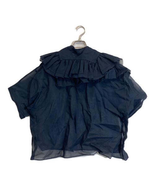 shirocon（シロコン）shirocon (シロコン) yori (ヨリ) ブラウス ネイビー サイズ:36の古着・服飾アイテム