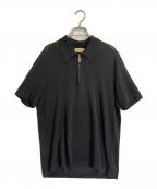HERMESエルメス）の古着「ハーフジップシャツ」｜ブラック