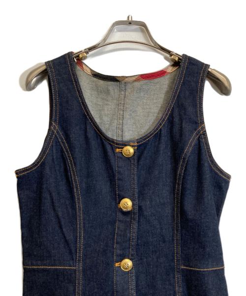 BLUE LABEL CRESTBRIDGE（ブルーレーベルクレストブリッジ）BLUE LABEL CRESTBRIDGE (ブルーレーベルクレストブリッジ) レストブリッジ デニムワンピース インディゴ サイズ:38の古着・服飾アイテム