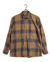 AURALEE（オーラリー）の古着「SUPER LIGHT WOOL CHECK SHIRTS」｜ブラウン