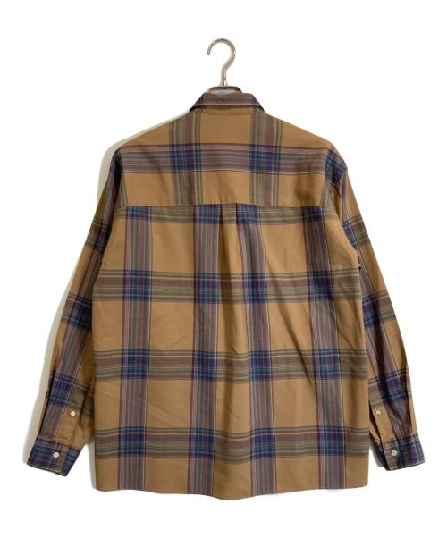 AURALEE（オーラリー）AURALEE (オーラリー) SUPER LIGHT WOOL CHECK SHIRTS ブラウン サイズ:4の古着・服飾アイテム