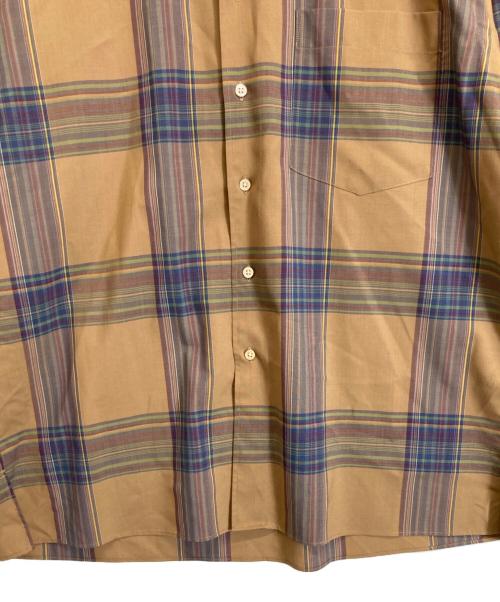 AURALEE（オーラリー）AURALEE (オーラリー) SUPER LIGHT WOOL CHECK SHIRTS ブラウン サイズ:4の古着・服飾アイテム