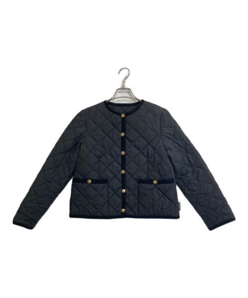 Traditional Weatherwear（トラディショナルウェザーウェア）Traditional Weatherwear (トラディショナルウェザーウェア) ノーカラーキルティングジャケット ブラック サイズ:32の古着・服飾アイテム