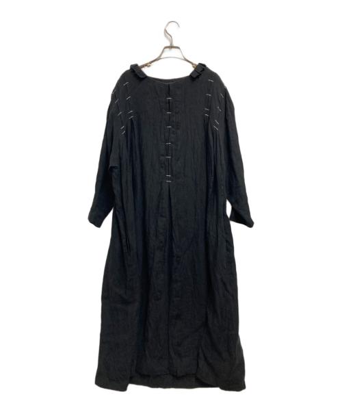 onomatopee（オノマトペ）onomatopee (オノマトペ) リネンワンピース ブラック サイズ:FREEの古着・服飾アイテム