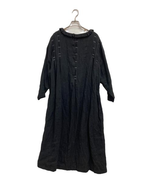 onomatopee（オノマトペ）onomatopee (オノマトペ) リネンワンピース ブラック サイズ:FREEの古着・服飾アイテム
