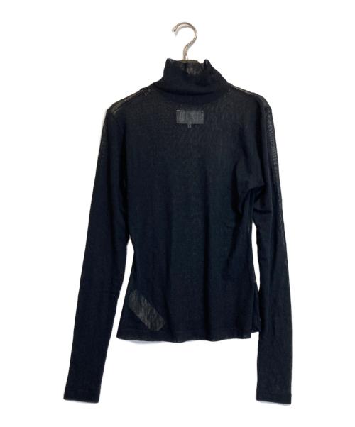MM6 Maison Margiela（エムエムシックスメゾンマルジェラ）MM6 Maison Margiela (エムエムシックスメゾンマルジェラ) Logo Printed High Neck Top ブラック サイズ:Sの古着・服飾アイテム